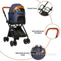 Luxury Folding Pet Stroller Dogs Cats Adjustable Handlebar